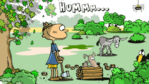 O Menino, o Burro, e o Cachorro