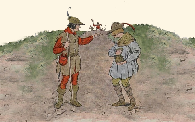 Fábulas de Esopo Originais Ilustradas - Os Dois Viajantes e o Tesouro