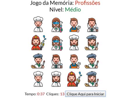 Jogo da Memória Profissões Jogo da Memória Profissões